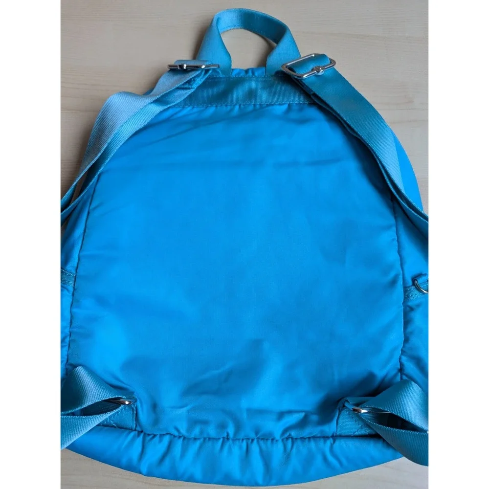 Kipling Metallic Light Blue Teal Satin G.rilla Girlz‎ Backpack